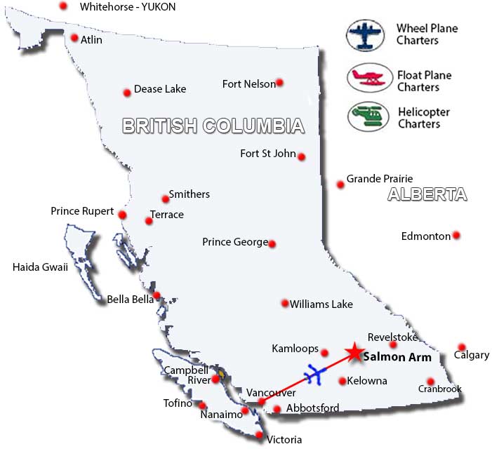 Covid 19 Travel Safe Charter Flights To Salmon Arm BC